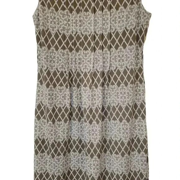 Perceptions NY Women's Taupe & White Poly/Spandex Lined Sleeveless Dress - Picture 7 of 10